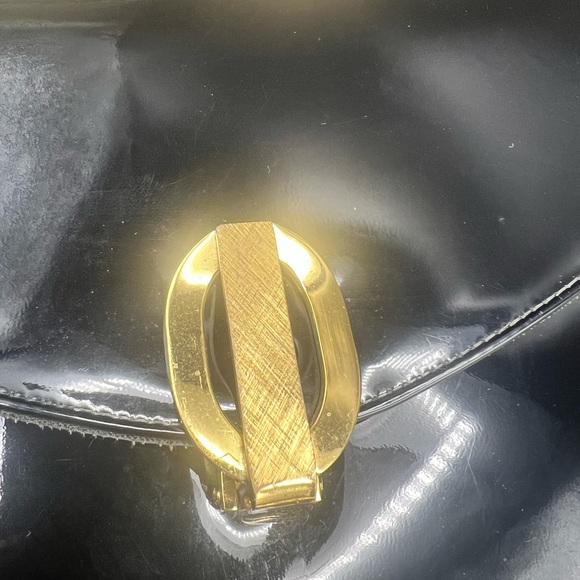 crouch & fitzgerland New York Vegan vintage shouder purse Gold Metal Encased - Picture 6 of 16